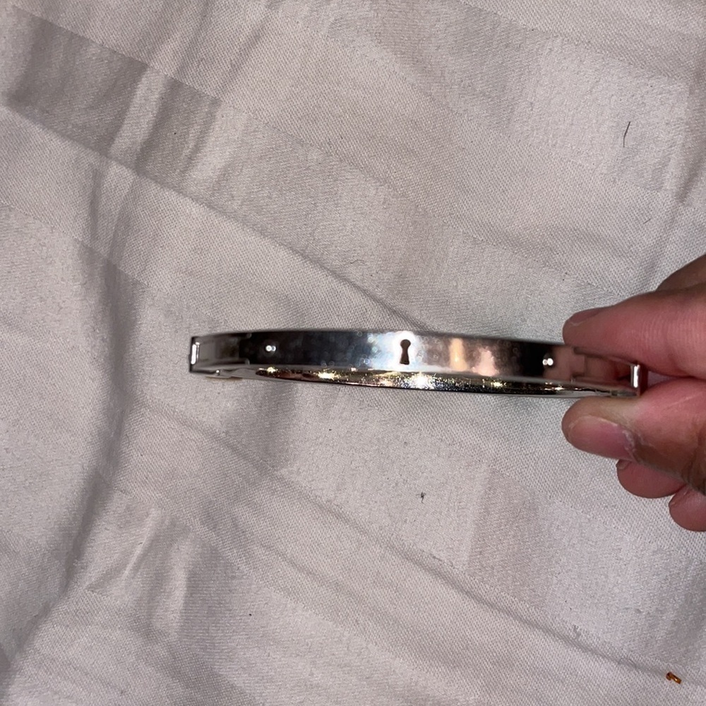 Fossil key lock bangle steel Hermes Cartier